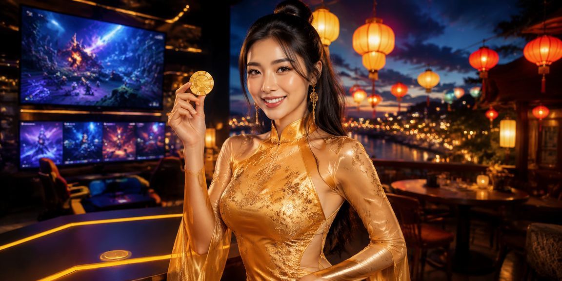 Cô gái mặc áo dài tại Hội An tìm hiểu đặt cược esports trên điện thoại
